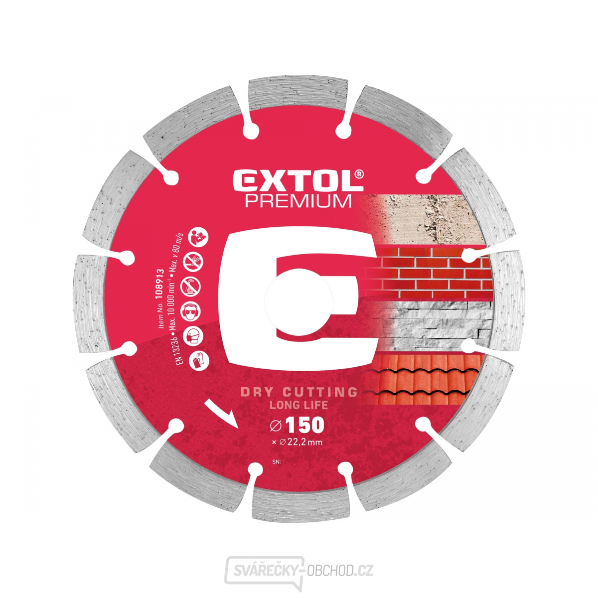 Kotouč diamantový řezný segmentový Long Life, 150x22,2mm