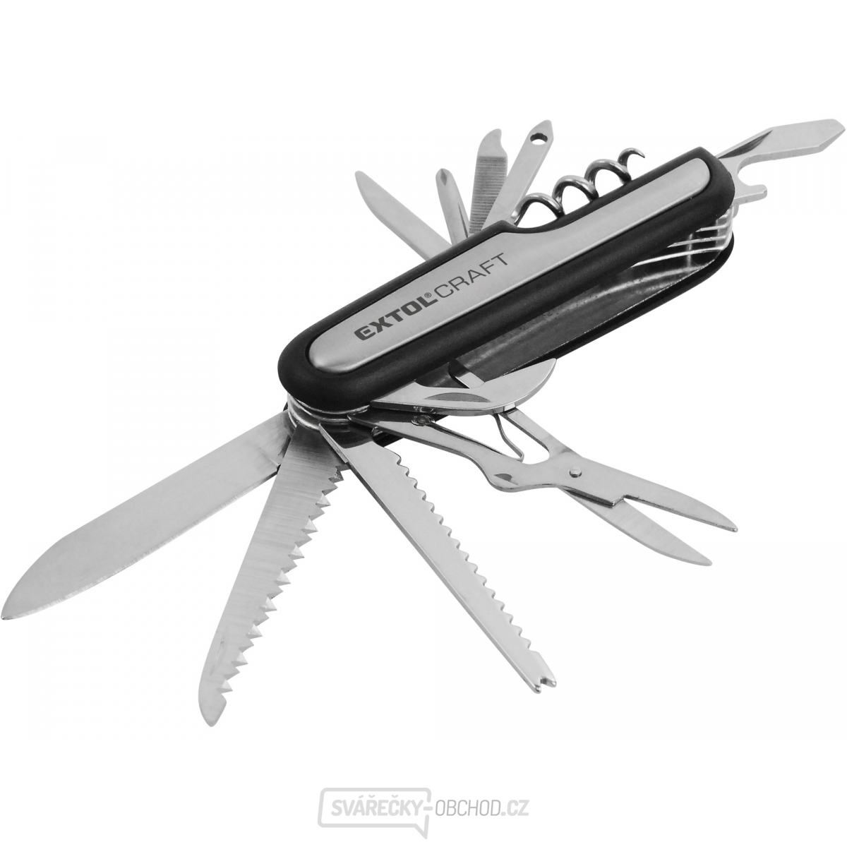 Nůž kapesní zavírací 11dílný, nerez - 90mm Nůž kapesní zavírací 11dílný, nerez - 90mm gallery main image