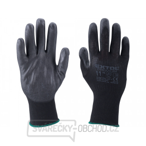 Rukavice z polyesteru polomáčené v PU - vel.10 (černé) Rukavice z polyesteru polomáčené v PU - vel.10 (černé) gallery main image
