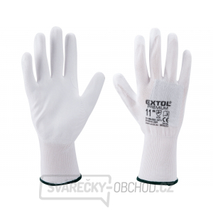 Rukavice z polyesteru polomáčené v PU - vel.10 (bílé) Rukavice z polyesteru polomáčené v PU - vel.10 (bílé) gallery main image