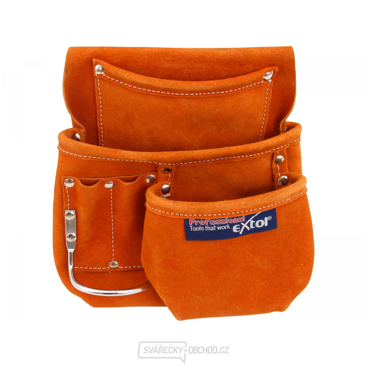 Pás na nářadí kožený bez opasku, 5 kapes