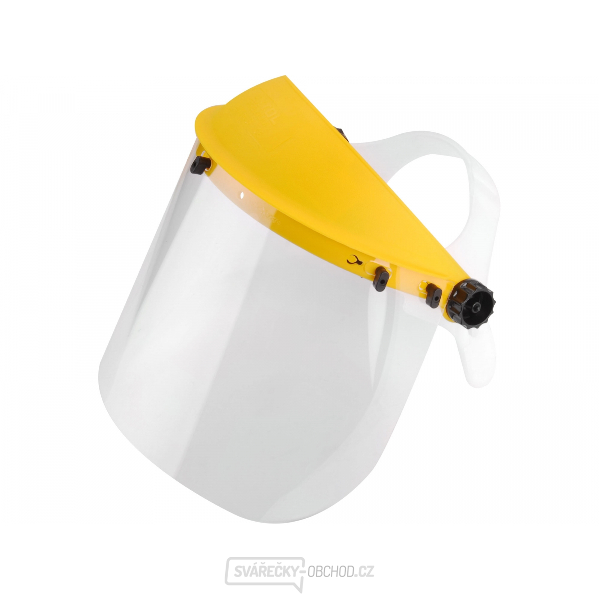 Štít celoobličejový s náhlavním držákem