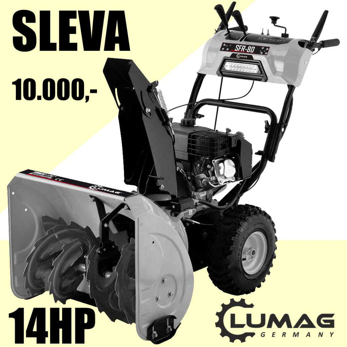 Sněhová fréza Lumag SFR80 55232035 + Sestavení a zprovoznění sněhové frézy v hodnotě 499 Kč