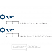 Klíče nástrčné,prodloužené sada 20ks, 4700012 Náhled