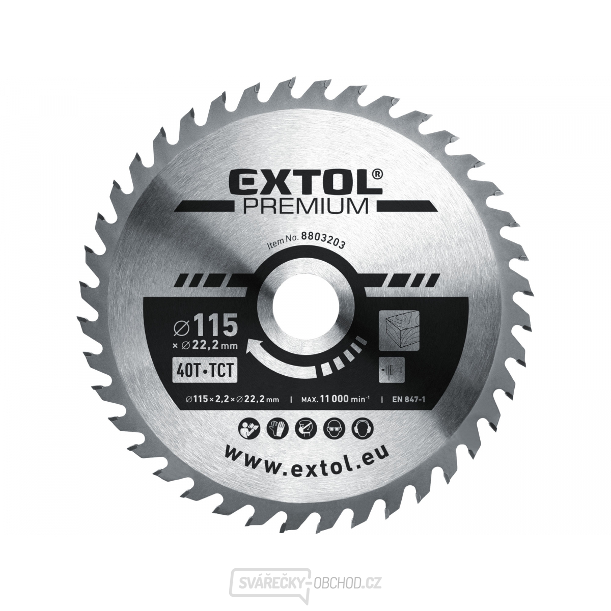 Kotouč pilový s SK plátky 115x1,3x22,2mm, 40T