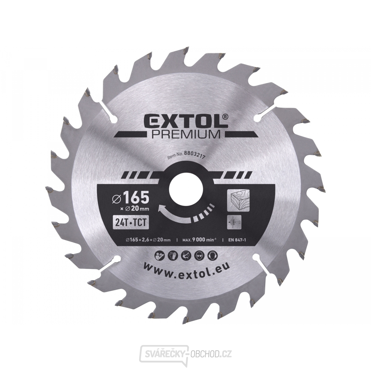 Kotouč pilový s SK plátky 165x2,0x20mm, 24T Kotouč pilový s SK plátky 165x2,0x20mm, 24T gallery main image