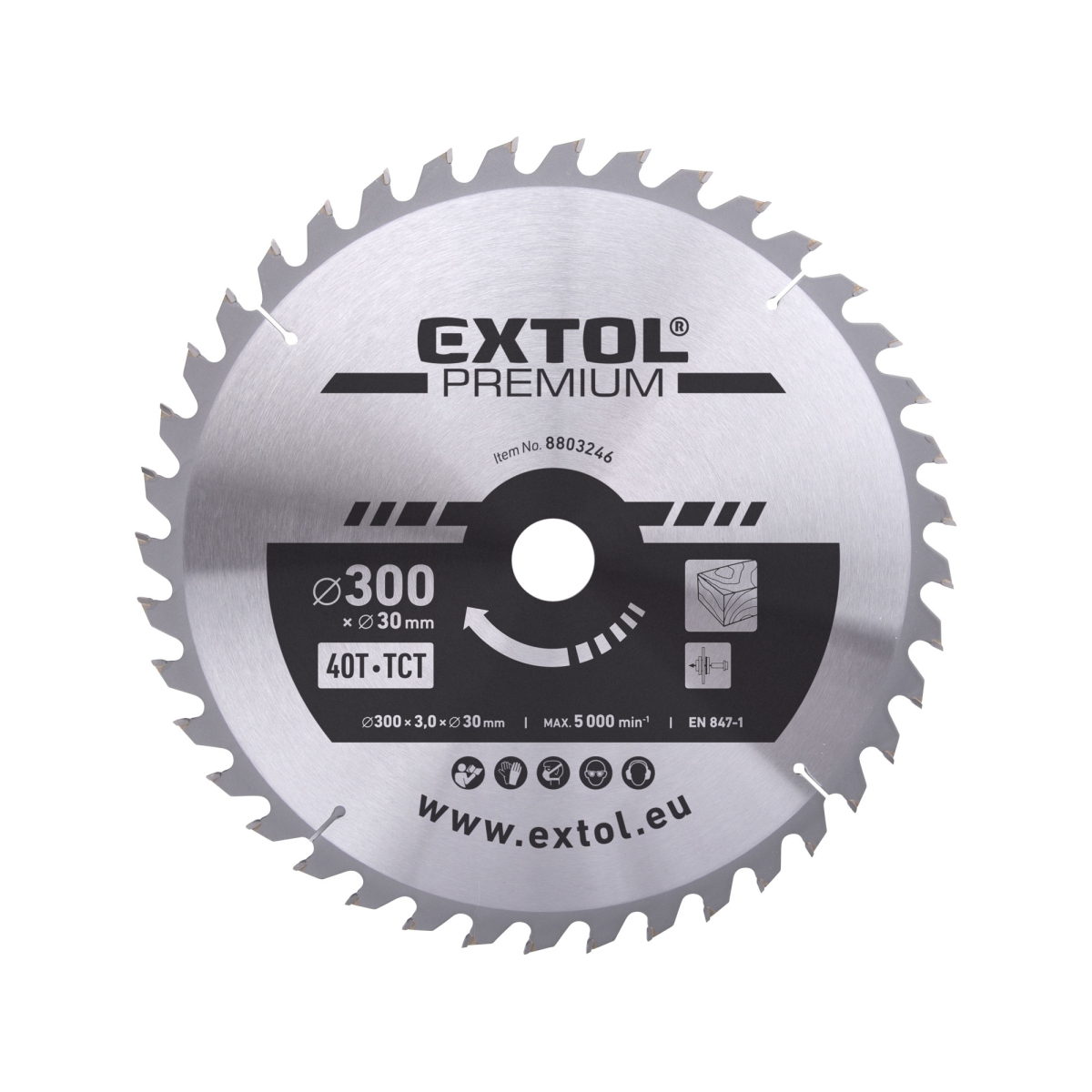 Levně EXTOL PREMIUM Kotouč pilový s SK plátky 300x2,2x30mm, 40T 8803246