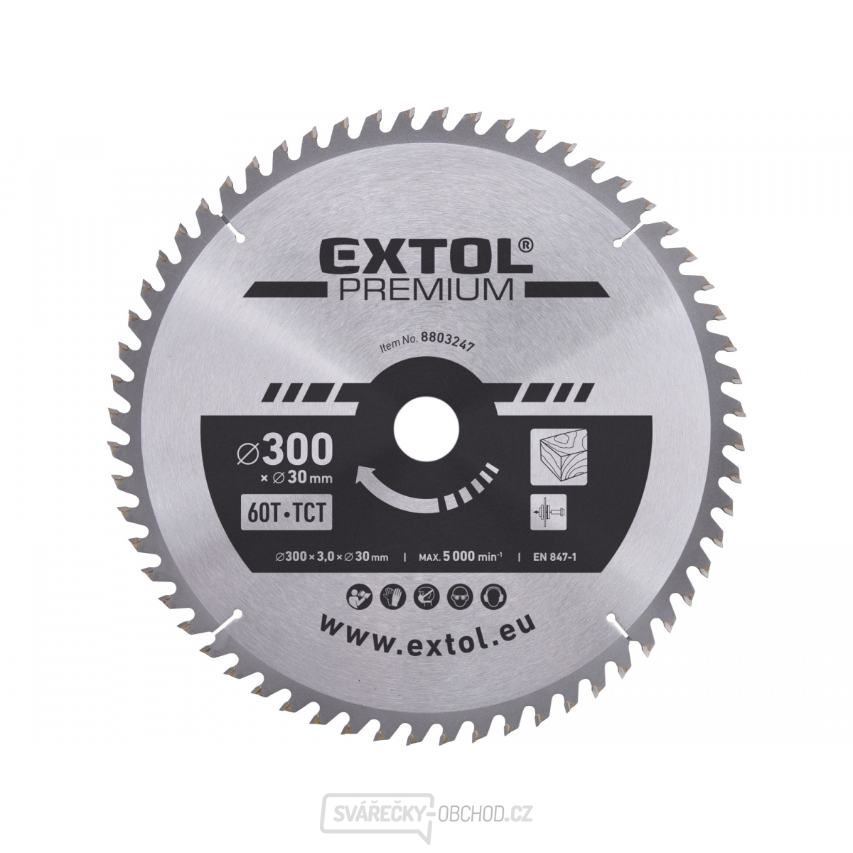 Kotouč pilový s SK plátky 300x2,2x30mm, 60T Kotouč pilový s SK plátky 300x2,2x30mm, 60T gallery main image