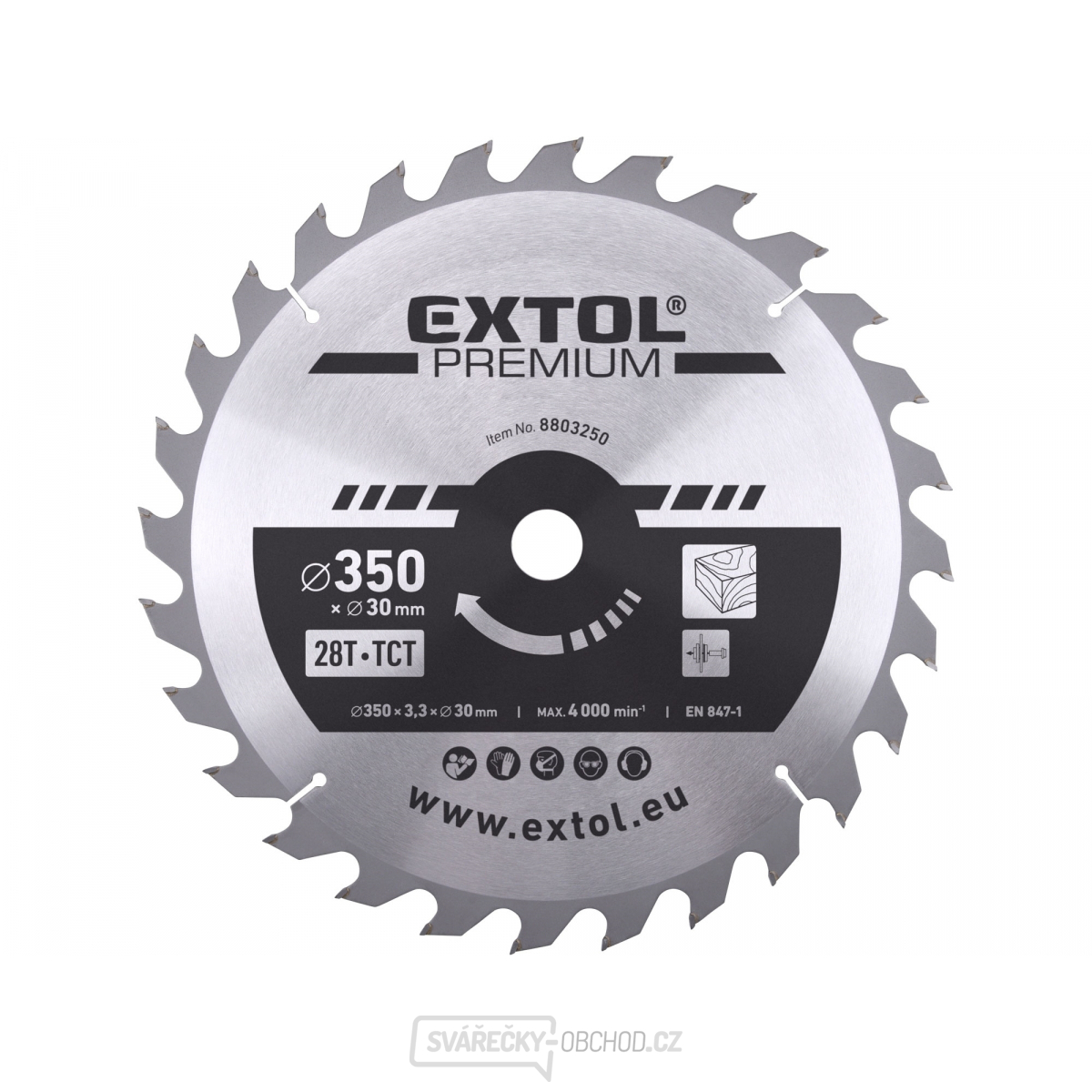 Kotouč pilový s SK plátky 350x2,5x30mm, 28T