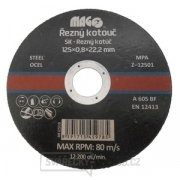 Řezný kotouč na kov 125x0,8x22,2mm Řezný kotouč na kov 125x0,8x22,2mm gallery main image