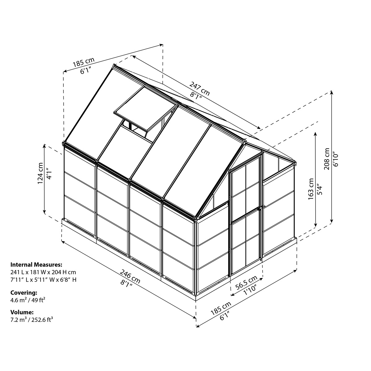 Polykarbonátový skleník Palram hybrid 6x8 Náhled
