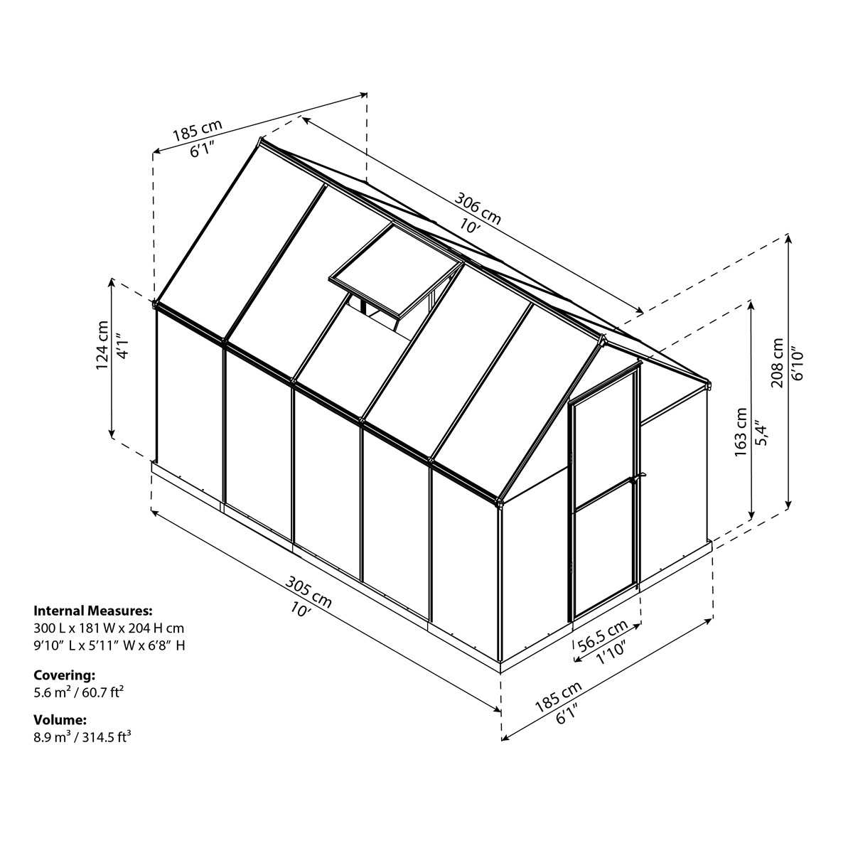 Polykarbonátový skleník Palram multiline 6x10 Náhled