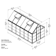Polykarbonátový skleník Palram hybrid 6x12 Náhled