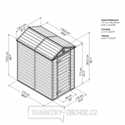 Zahradní domek Skylight 4x6 hnědý Náhled