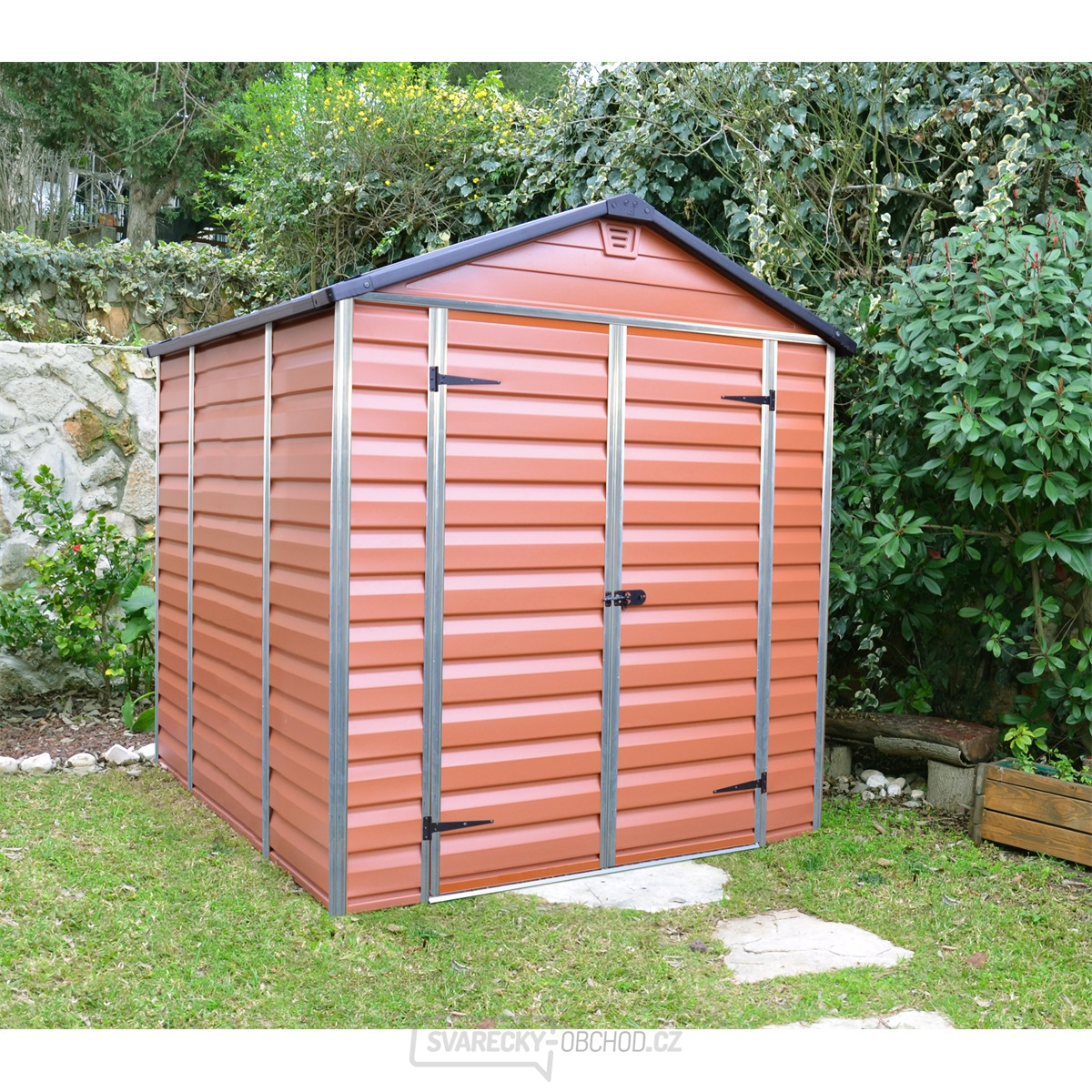Zahradní domek Skylight 6x8 hnědý