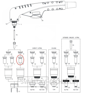Dýza 1,4 80/90 A 100(bal.10) Dýza 1,4 80/90 A 100(bal.10) gallery main image