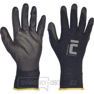 Pracovní rukavice Bunting black, polyuretan na dlani a prstech - vel. 10