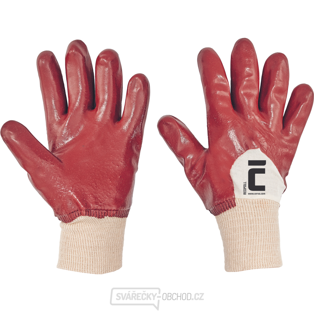 REDPOLL polomáčené rukavice v PVC - vel.10