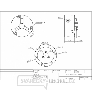 3-čelisťové sklíčidlo 125 mm pro RT 150 3-čelisťové sklíčidlo 125 mm pro RT 150 gallery main image
