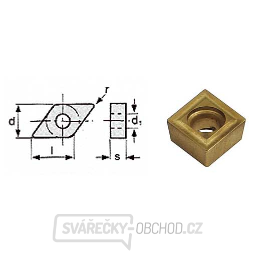 Břitové destičky C/80°, 5 ks