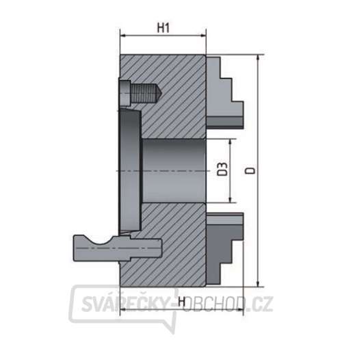 3-čelisťové sklíčidlo s centrickým upínáním ø 200 mm Camlock