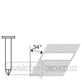 Hřebíky Typ RN Ø 3,33 × 70 mm (2 500 ks)