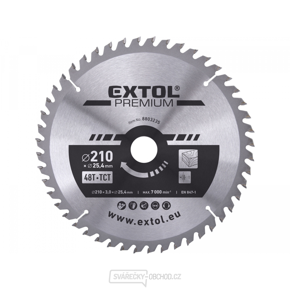 Kotouč pilový s SK plátky 210x2,6x25,4mm, 48T