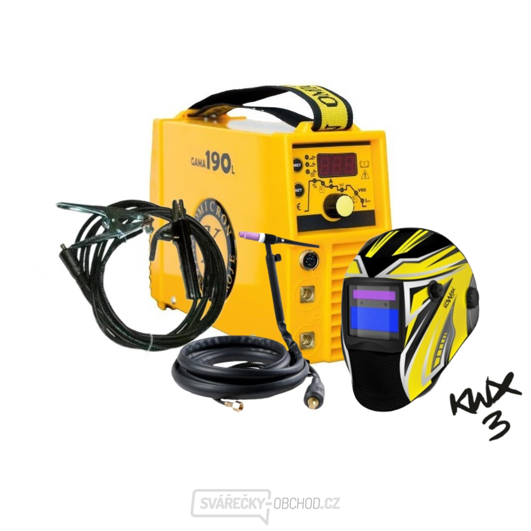 GAMA 190L + kabely + TIG hořák + kukla