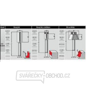 Set drážkovací, zarovnávací, klasický profil frézka