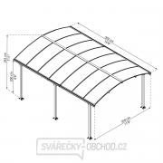 Arcadia 5000 - hliníkový (montovaný) přístřešek s obloukovou Náhled