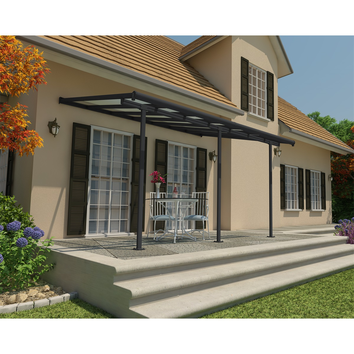 PALRAM Sierra 4200 šedá 3 x 4,25 - hliníková (montovaná) pergola 702639