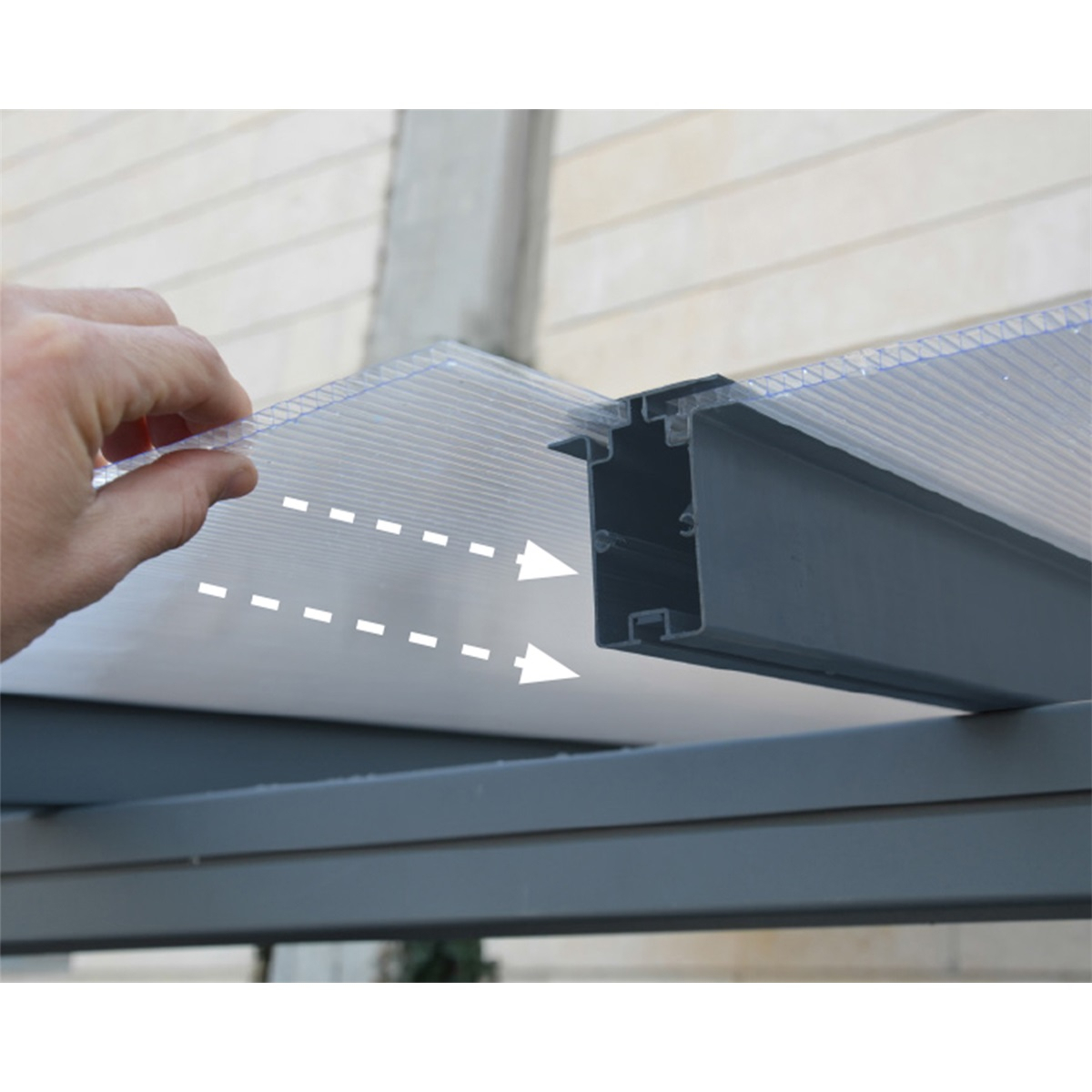 Sierra 4200 šedá 3 x 4,25 - hliníková (montovaná) pergola Náhled