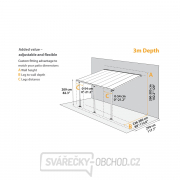 Sierra 4200 šedá 3 x 4,25 - hliníková (montovaná) pergola Náhled