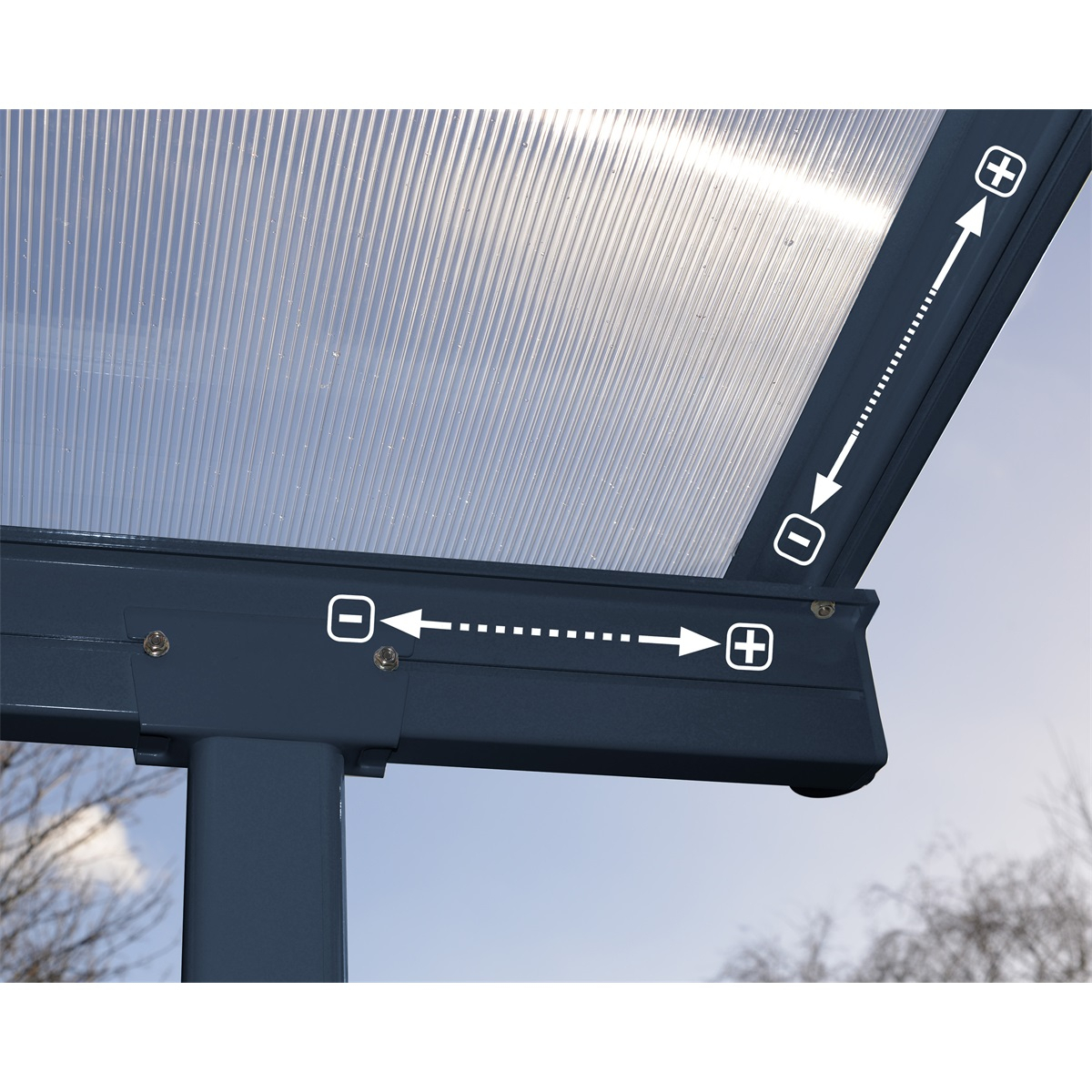 Sierra 5400 Antracit 3 x 5,46 - hliníková (montovaná) pergola Náhled