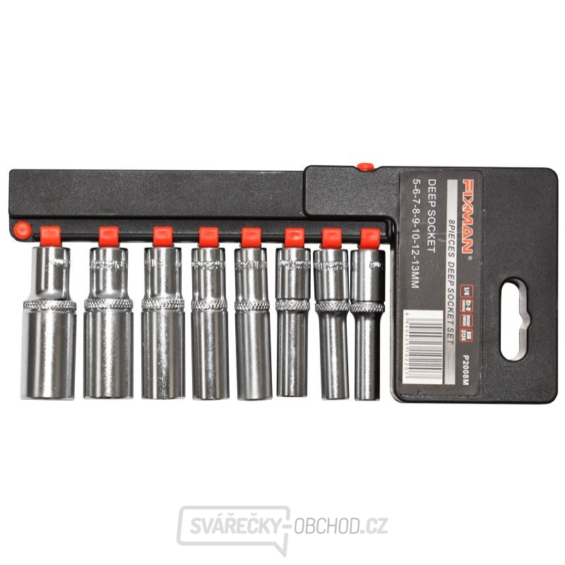 Sada dlouhých nástrčných 6-hranných hlavic 1/4" P2008M