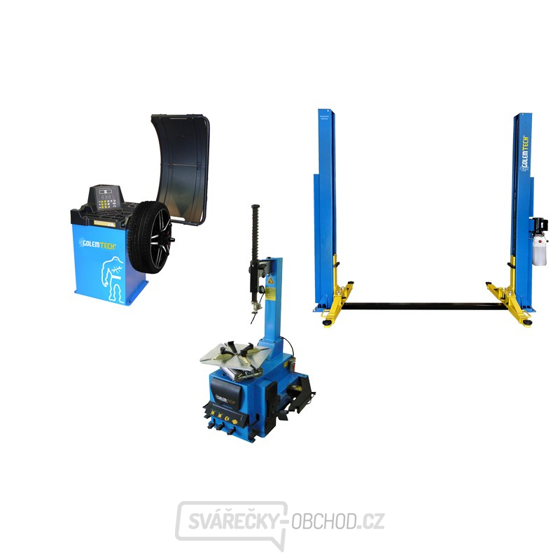 SET 2 ECONOMIC - Poloautomatická zouvačka TC01, vyvažovačka TW01 a dvousloupový zvedák 3500kg