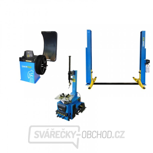 SET 2 ECONOMIC - Poloautomatická zouvačka TC01, vyvažovačka TW01 a dvousloupový zvedák 3500kg