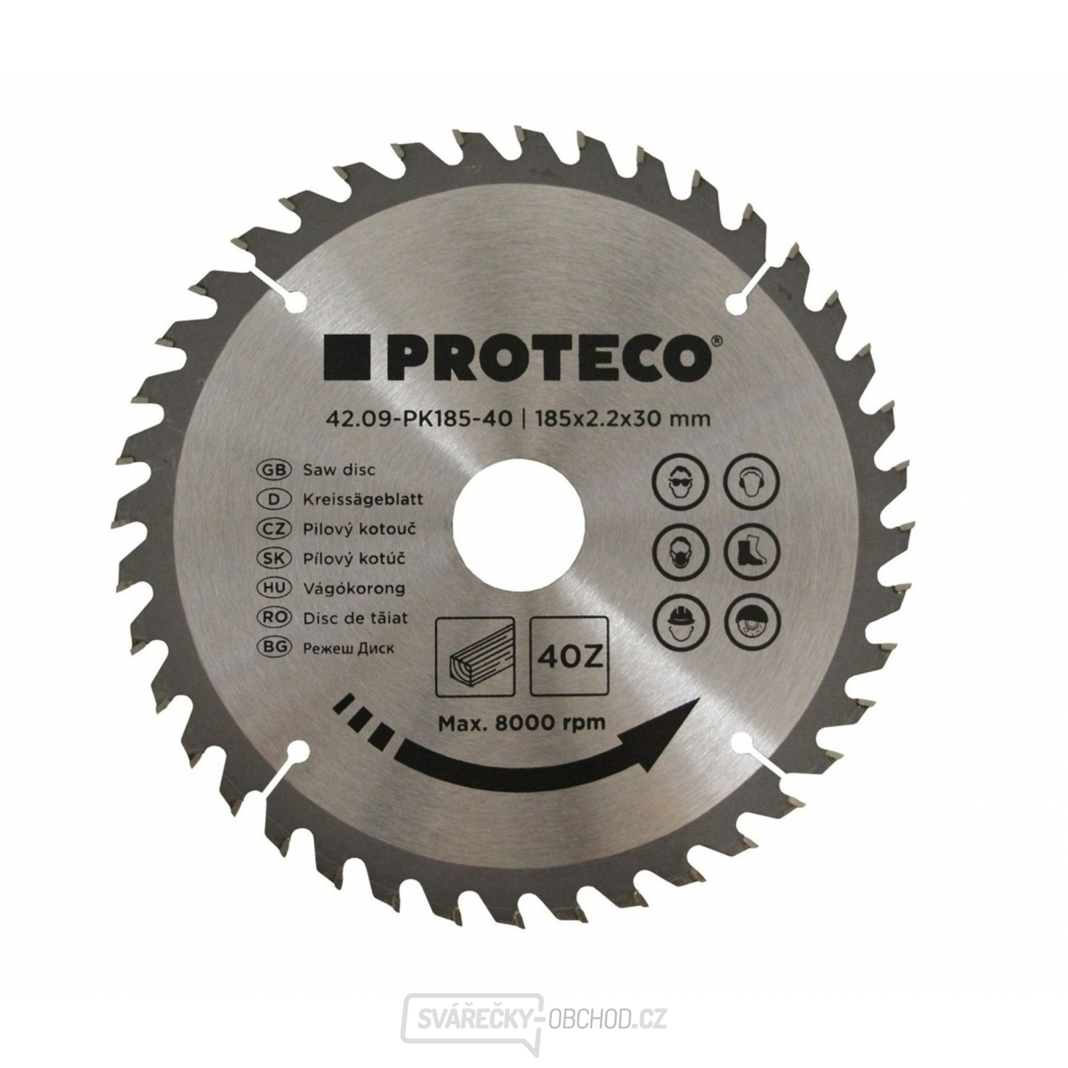 Kotouč pilový SK 185x2,2x30 40z + redukce 30/20 mm