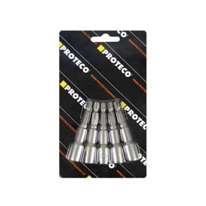 Proteco hlavice nástrčná 6 mm sada 5 ks s magnetem stopka 1/4" 42.09-NH06-SADA