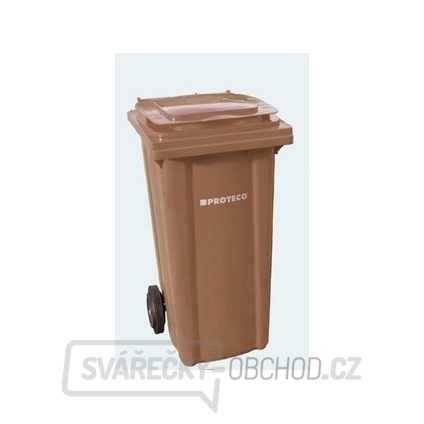 popelnice 120 L  plastová hnědá s kolečky