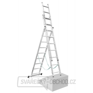 žebřík trojdílný 3x7 s úpravou na schody 201/284/399 cm PROT