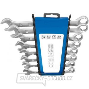 Sada klíčů očkoplochých vyhnutých 8 dílů 8-19mm na držáku