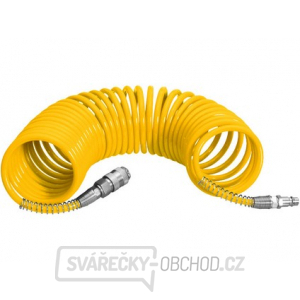 Hadice spirálová PU 8/12mm  5 m  s rychlospojkami STOP Hadice spirálová PU 8/12mm  5 m  s rychlospojkami STOP gallery main image
