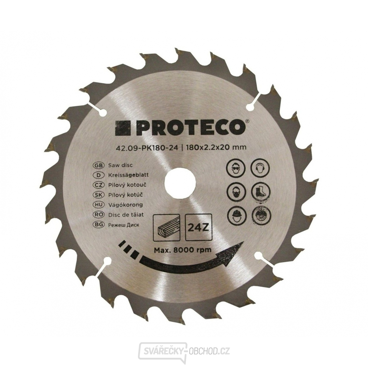 Kotouč pilový SK 180x2.2x20 mm 24z