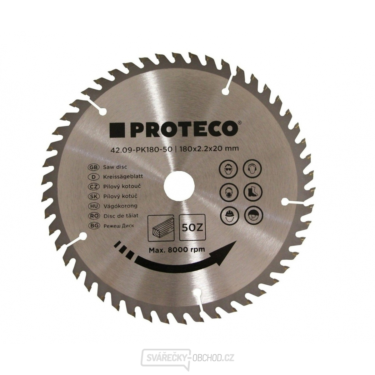 Kotouč pilový SK 180x2.2x20 mm 50z