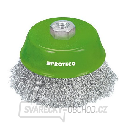 Kartáč hrnkový NEREZ  0.35 mm - 100mm x M14  