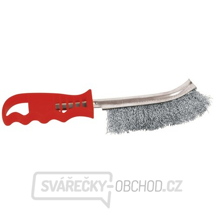 Kartáč ruční jednořadý Fe, červená plast.rukojeť