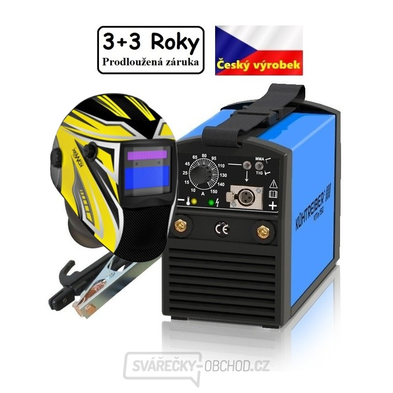 KITin 150 + svařovací kabely 25/3 m + samostmívací kukla 