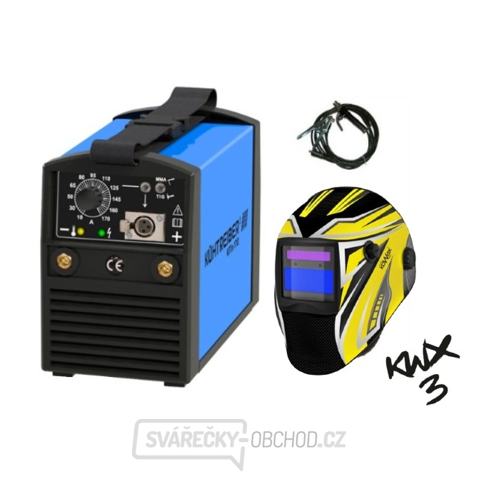 KITin 170 + svařovací kabely 25/3m + kukla