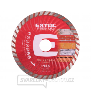 Kotouč diamantový řezný turbo, 125x22,2mm, suché i mokré řezání Kotouč diamantový řezný turbo, 125x22,2mm, suché i mokré řezání gallery main image